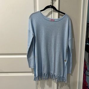 Lilly Pulitzer Powder Blue fringe tunic size S, generous cut